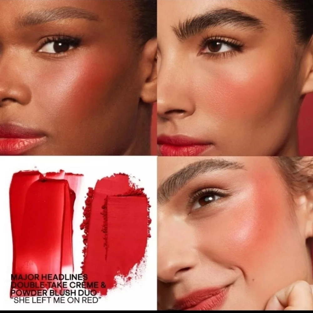 Patrick Ta Major Double-take Crème & Powder Blush Duo SHE LEFT ME ON RED. BNIB